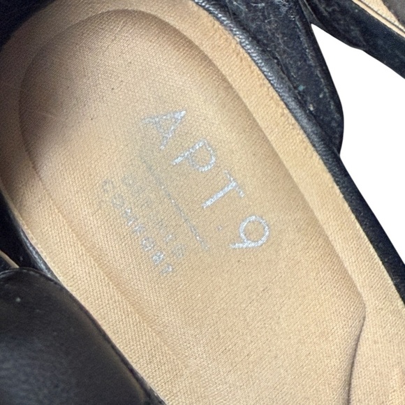 Apt 9 Block Heel Peep Toe Booties With Ankle Strap Size 10 90s Festival Wedding - Picture 7 of 12